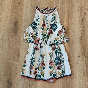 NWT IVORY FLORAL ROMPER